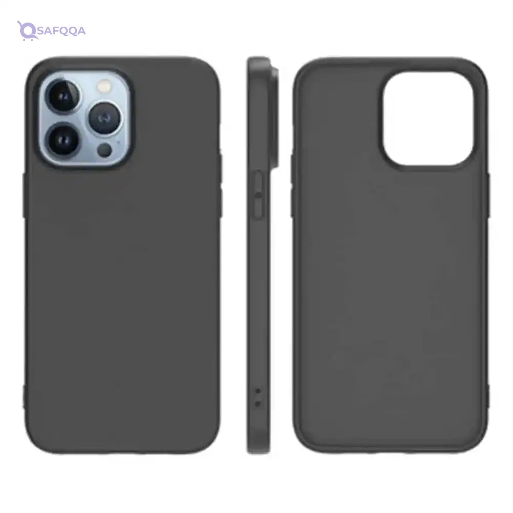 Case for iPhone 11 pro max, 6.5-Inch, Silky-Soft Touch, Full-Body Protective Case, Shockproof Cover with Microfiber Lining(Black) - Safqqa