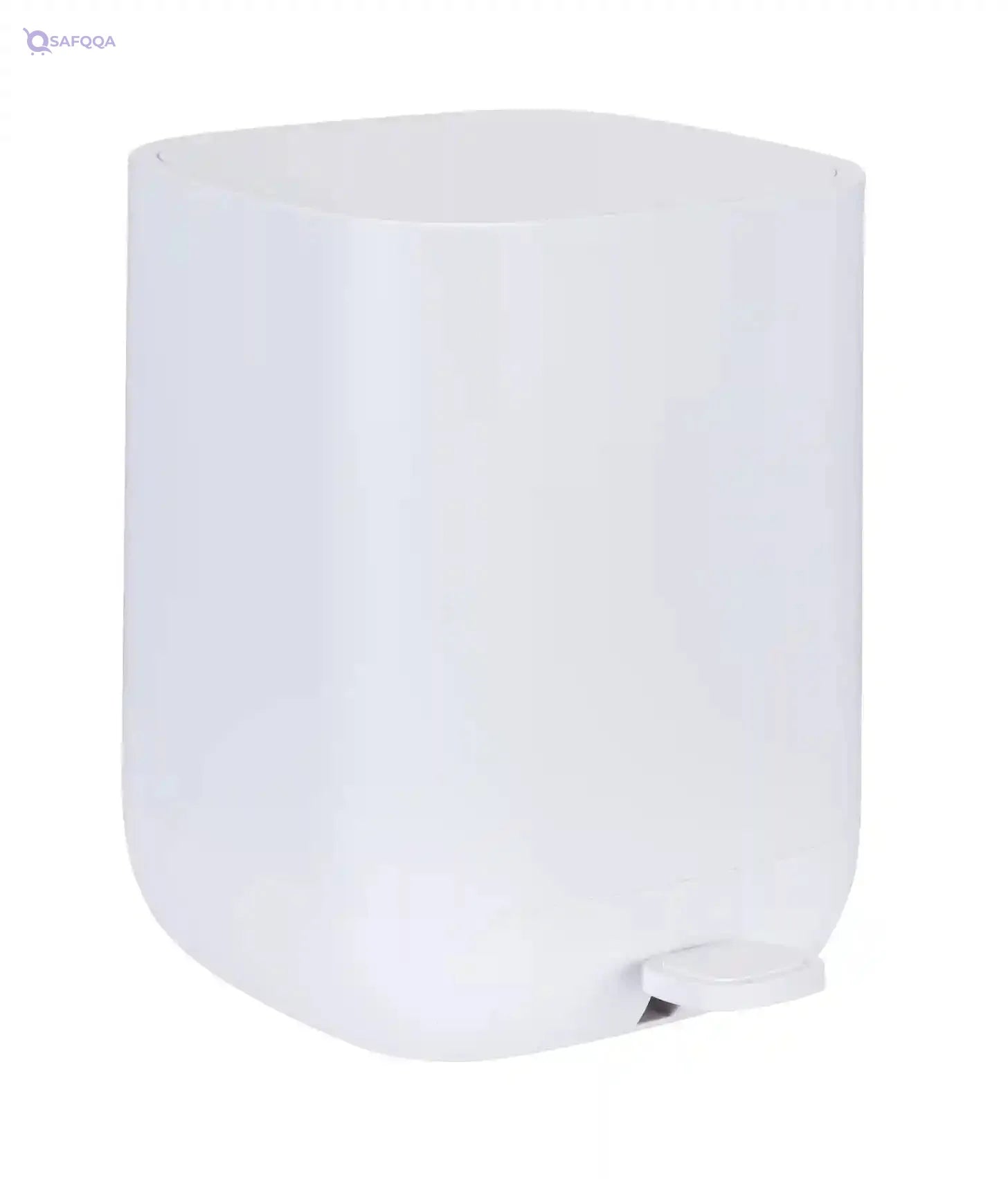 WENKO, Pedal Bin Davos, Polypropylene, Soft Close Home Garbage Can, Durable & Strong Construction, 5 Litre Capacity, 23x26x27cm, White - Safqqa