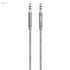 Belkin Mixit Metallic Aux Audio Cable 4 Ft / 1.2 Meters - 3.5Mm Braided Tangle Free Auxiliary Cable With Aluminuim Connectors, Durable And Sleek Audio Link - Grey - Safqqa