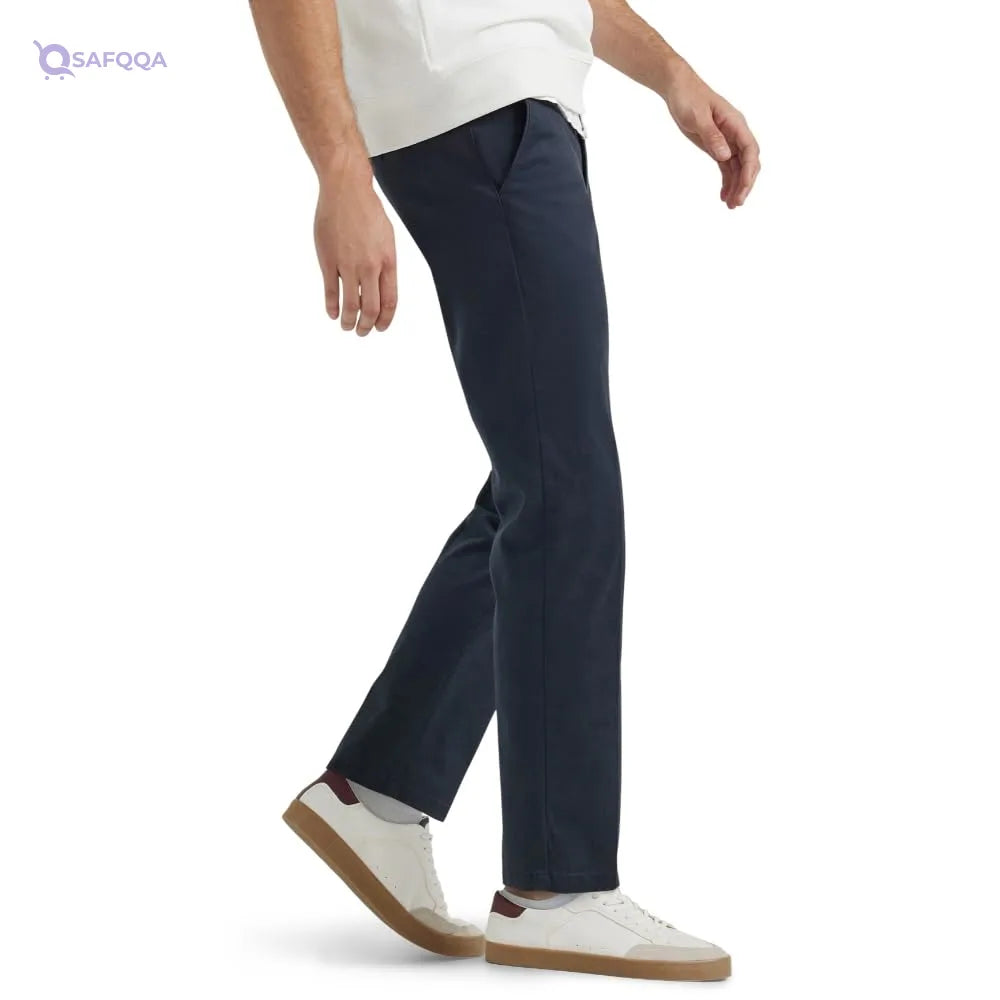 Lee Men's Extreme Motion Flat Front Slim Straight Pant – Casual Pants - Safqqa