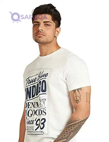 Splash DNM Printed Cotton Round-Neck Short-Sleeve T-shirt For Men XXL - Safqqa Egypt
