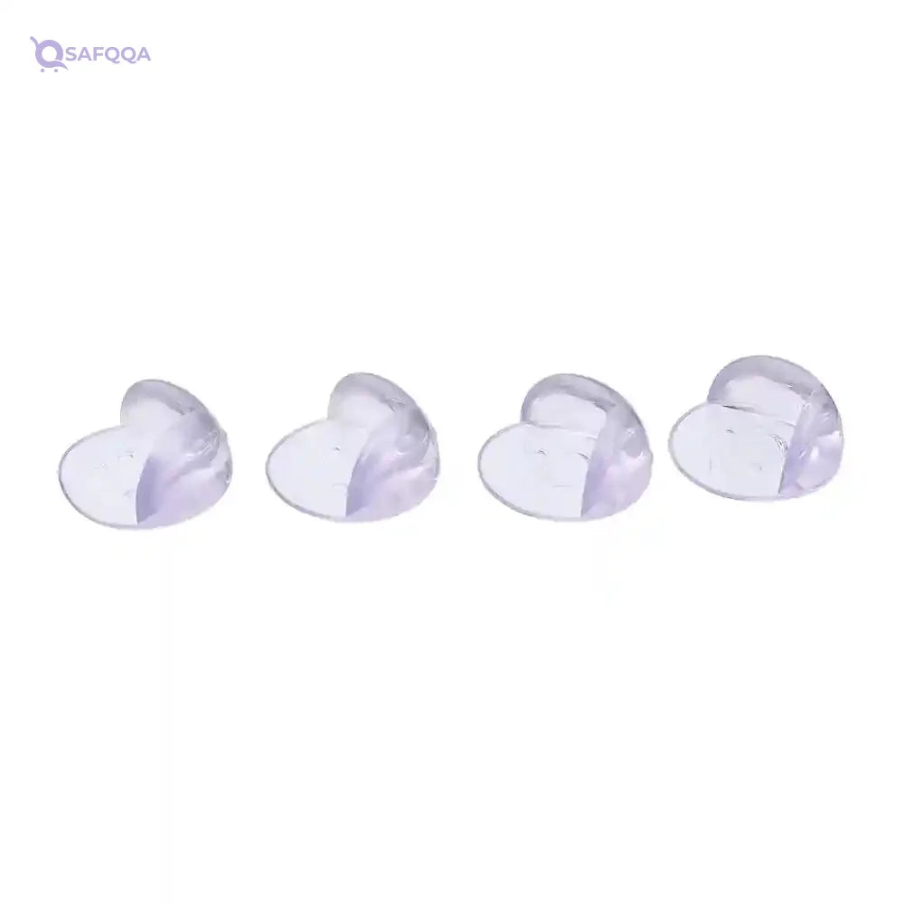 Generic Silicon Multi Purpose Lock Protection Products With Smile Face Design For Baby Safety Set Of 4 Pieces - Clear - Safqqa