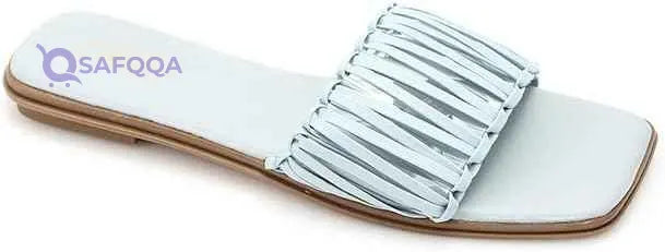 Dejavu Transparent Strapped Flat Slippers - Safqqa Egypt