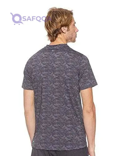 Magma Patterned Round-Neck Short-Sleeve Regular Fit T-shirt for Men - Safqqa Egypt