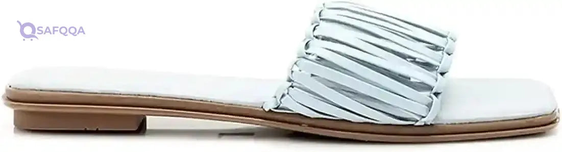 Dejavu Transparent Strapped Flat Slippers - Safqqa Egypt