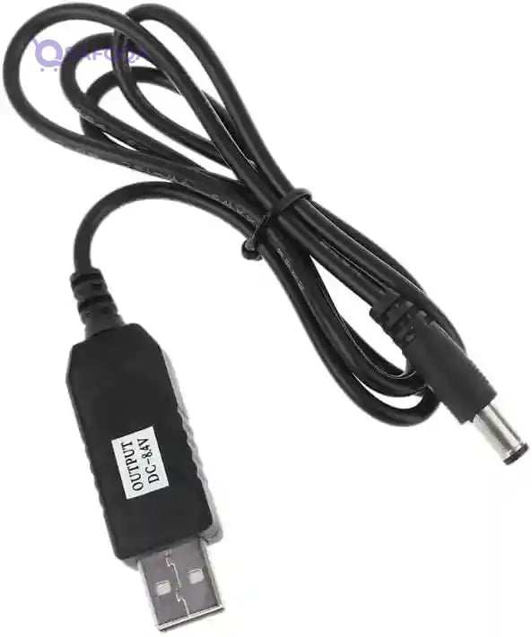 USB Power Cable to Adapter Jack 5.5×2.1mm 5V to 8.4V - Safqqa