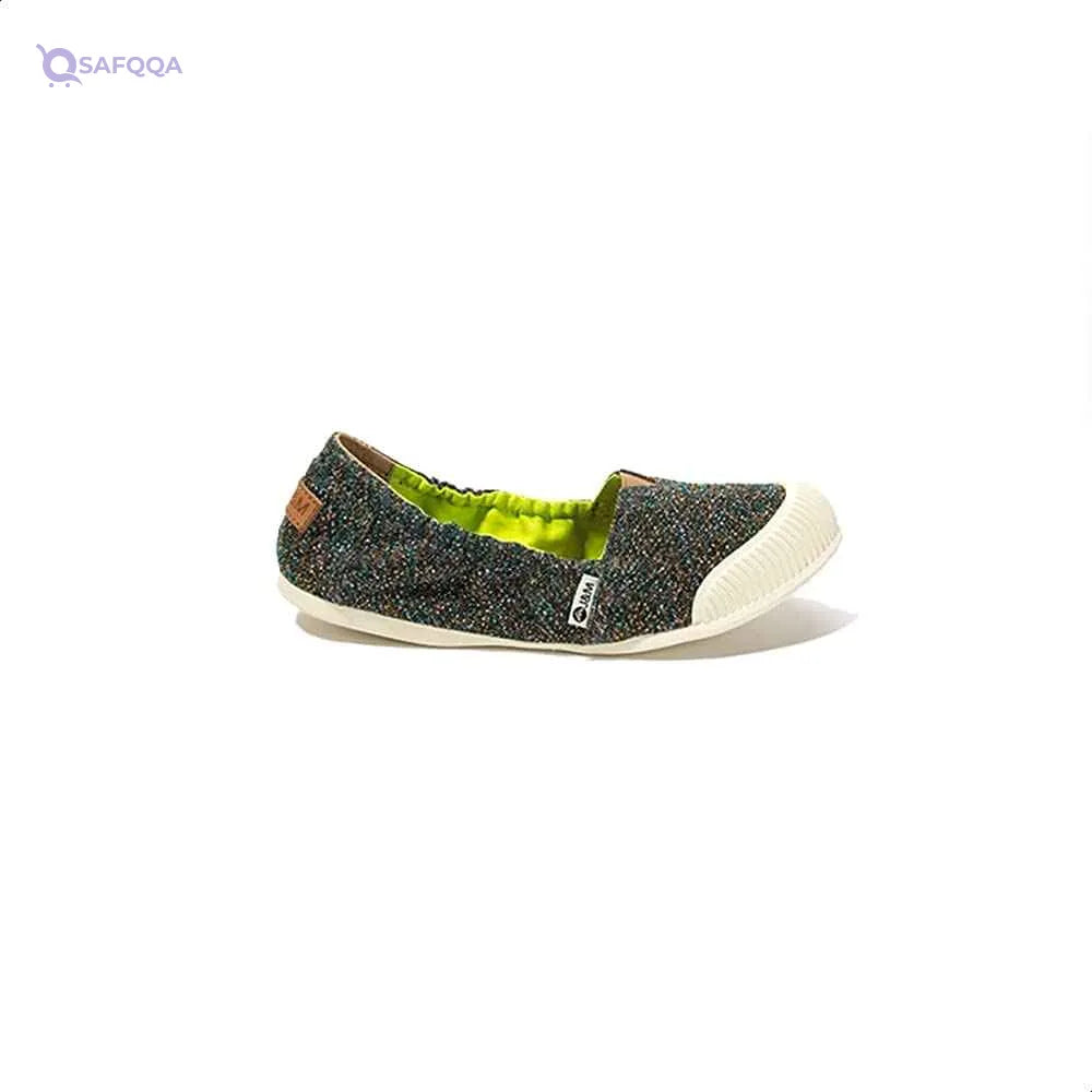 Joy & Mario Glittery Elastic Canvas Slip-On Shoes for Women - Safqqa Egypt