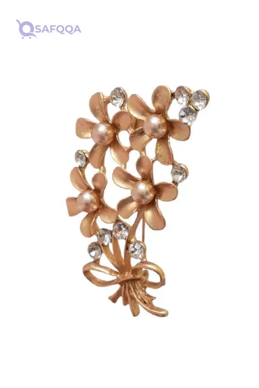 Brioche Suit Pin – Stainless Steel Rose-Shaped - Safqqa