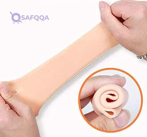 Silicone Gel Heel Protectors – Plantar Fasciitis & Heel Spur Relief – Breathable Heel Cushions for Foot Pain - Safqqa