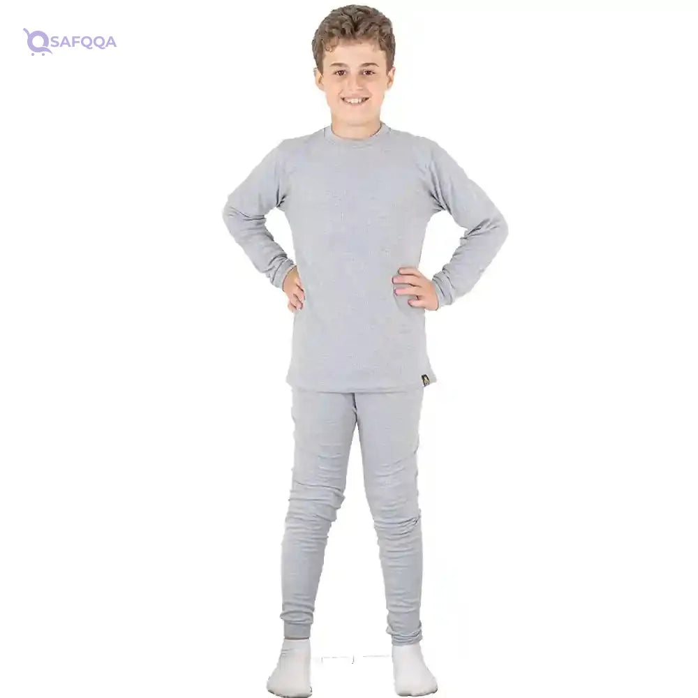 Thermo boys Set underwear 2 pieces 100% heat treated cotton for boys Baby and Toddler Sleepers (pack of 2) - Safqqa Egypt