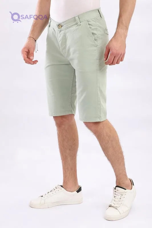 White Rabbit Short -Casual Gabardine Short For Men ,• Made from high-quality gabardine fabric for durability and comfort - Safqqa