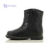 Sprox Mixed Media Stitched-Heart Detail Side-Zip Mid-Calf Boots for Girls - Safqqa Egypt