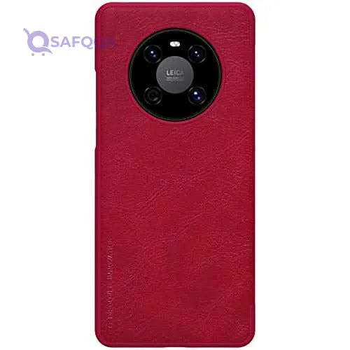 Nillkin Qin Leather Series Cover Case Designed For Huawei Mate 40/Mate 40 E - Red - Safqqa