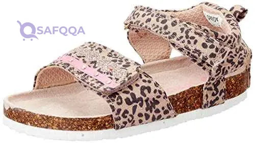 Sprox Leopard-Pattern Velcro-Strap Flat Sandals for Girls - Safqqa Egypt