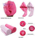 Nibeminent Absorbent Microfiber Hair Towel 2 Pack Quick Dry Hair Turban Wraps Twist Hair Drying Towel With Elastic Loop - Safqqa