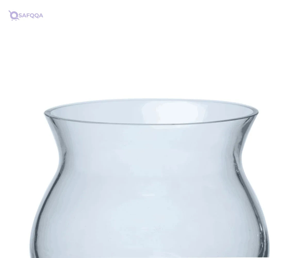 Servewell Harmony Clear Glass Flower Vase – Elegant Home Decor - Safqqa