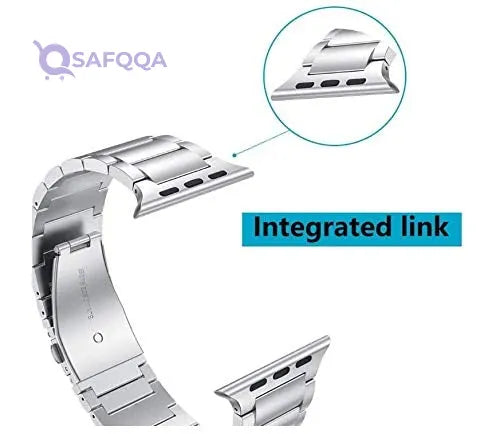 Watch band 42mm 44mm , stainless steel metal wristband strap bracelet for apple watch band 42mm44mm series 5 series 4 iwatch bands (silver - Safqqa