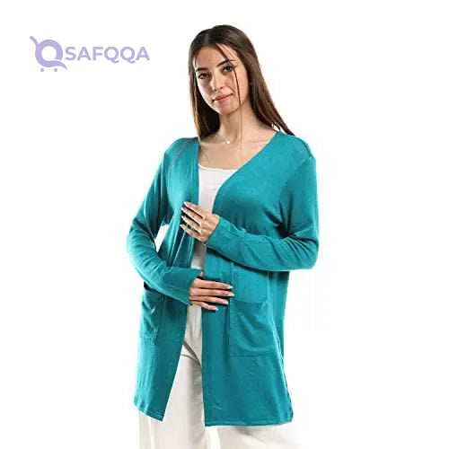 JAMILA Women's Long Sleeve Cardigan with Side Pockets - Safqqa Egypt