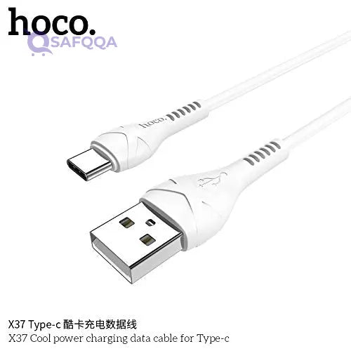Hoco X37 - Cool Power Charging And Data Transmittion Cable Type-C Plug For Samsung Huawei Xiaomi Oppo - Safqqa