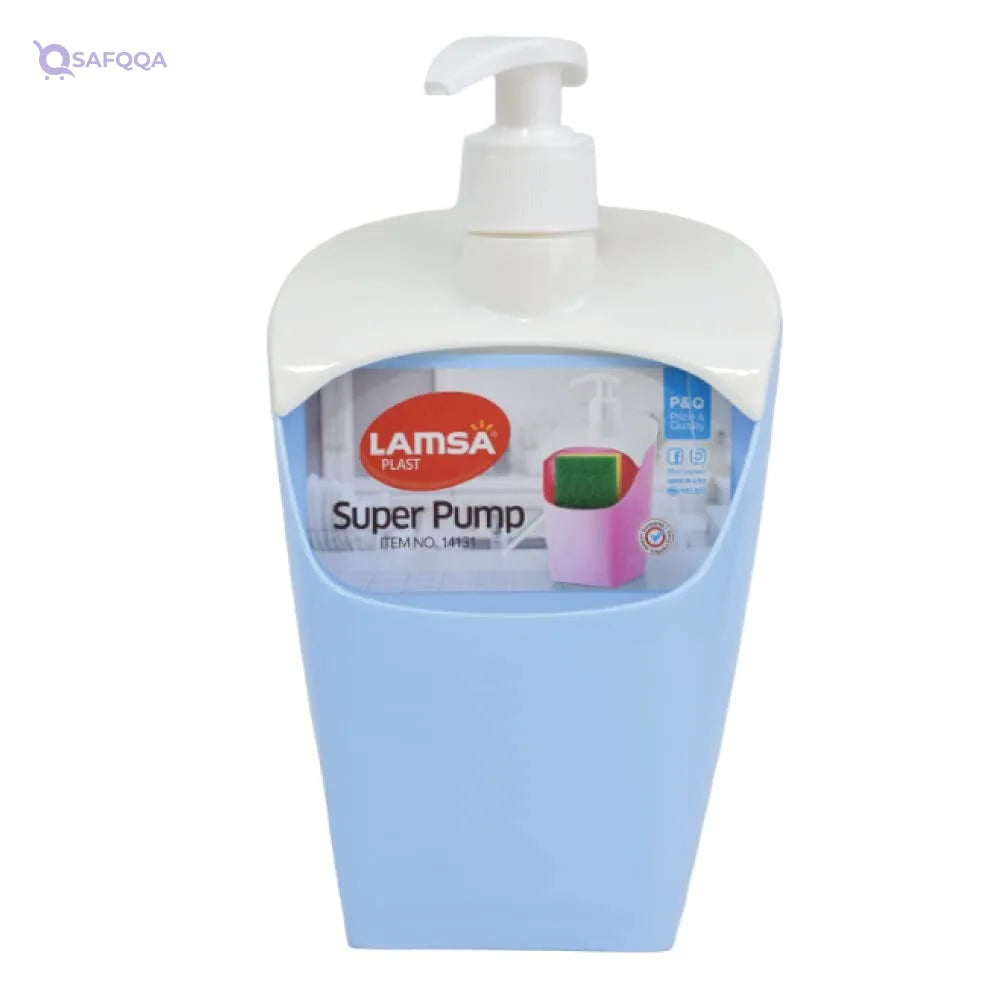 Generic Plastic super pump soup dispenser with sponge holder for kitchen• Built-in sponge holder for organized kitchen use - Safqqa