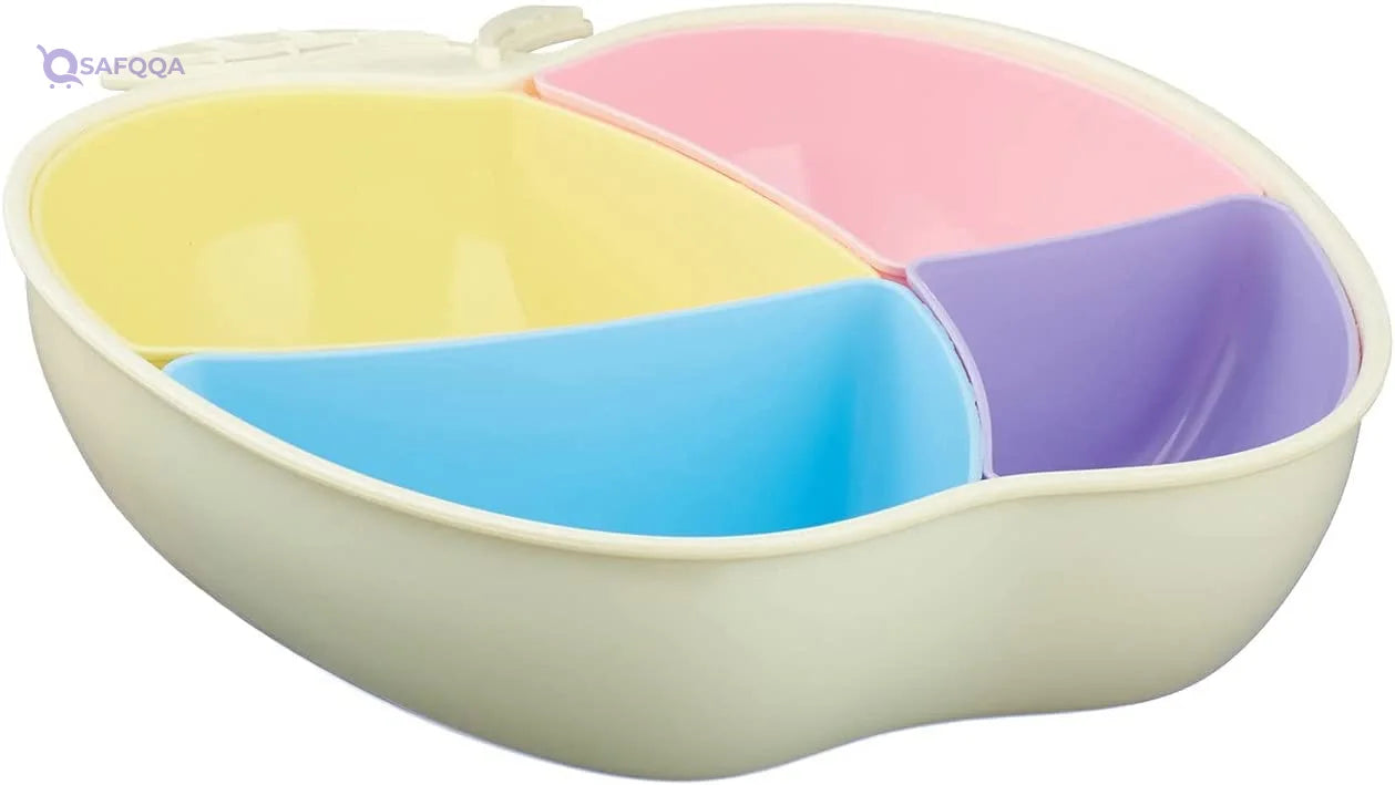 Elyassin Plastic Snack And Nut Dish With 4 Compartments - Safqqa