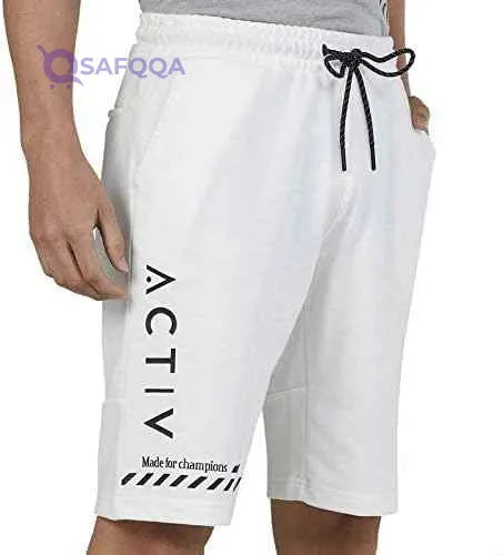 Splash Men's Running Shorts with Side Pockets and Drawstring Elastic Waist - Safqqa Egypt