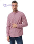 Andora Men’s Regular Fit Gingham Long Sleeve Shirt – Button-Down Collar, Medium Squares - Safqqa