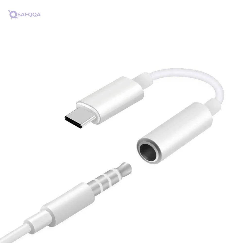 Trands Type C to 3.5mm Audio Aux Jack Adapter,  Male Extension Headphone Audio Stereo Cord Adapter Cable - Safqqa
