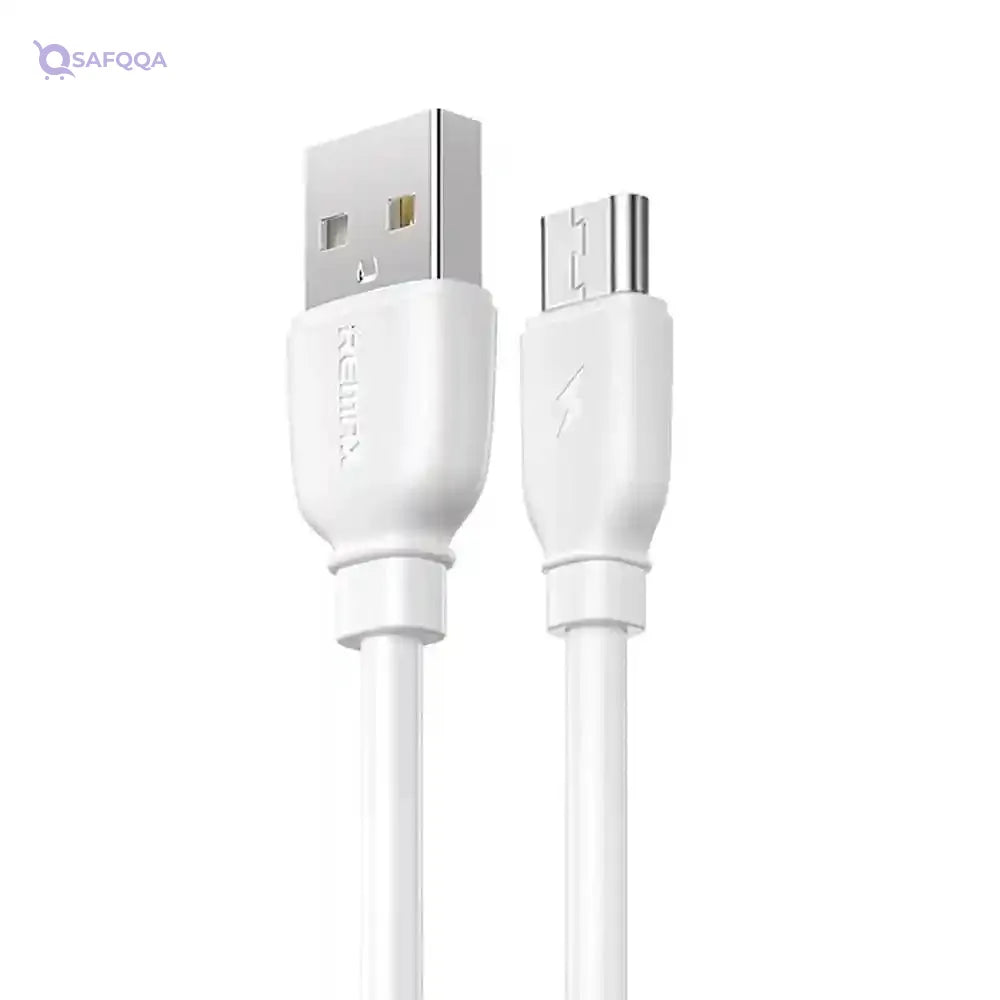 Remax rc-138m fast charging and data transmission lightning cable with 2.4a output 1000mm set of 2 pieces - white - Safqqa