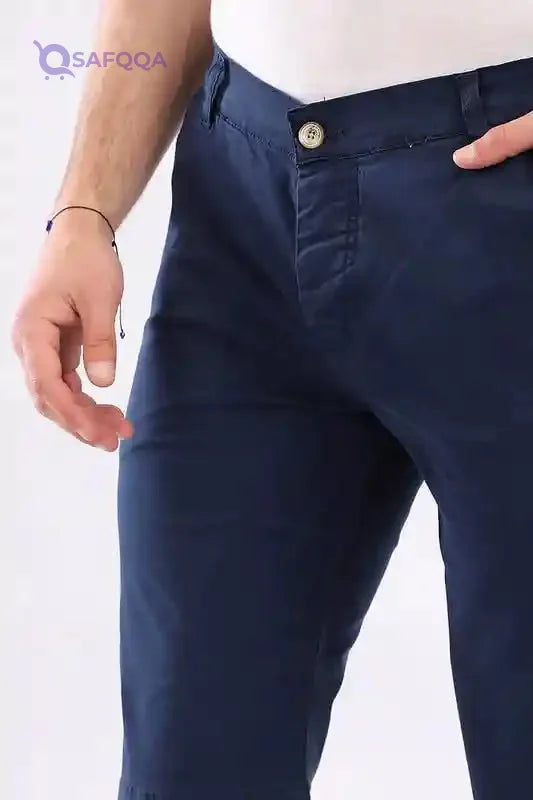 White Rabbit Men Short -Casual Gabardine Short - Safqqa Egypt