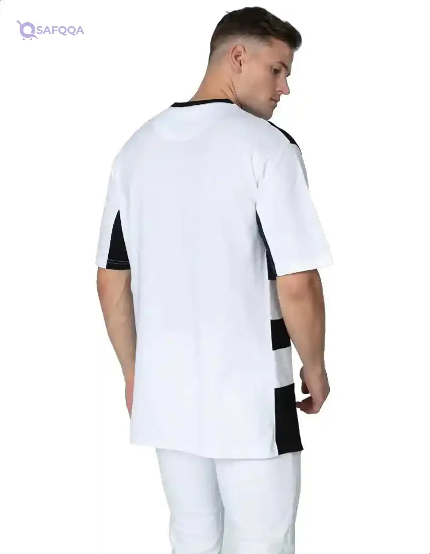 Splash Cotton Striped Regular-Fit T-shirt for Men - Safqqa Egypt