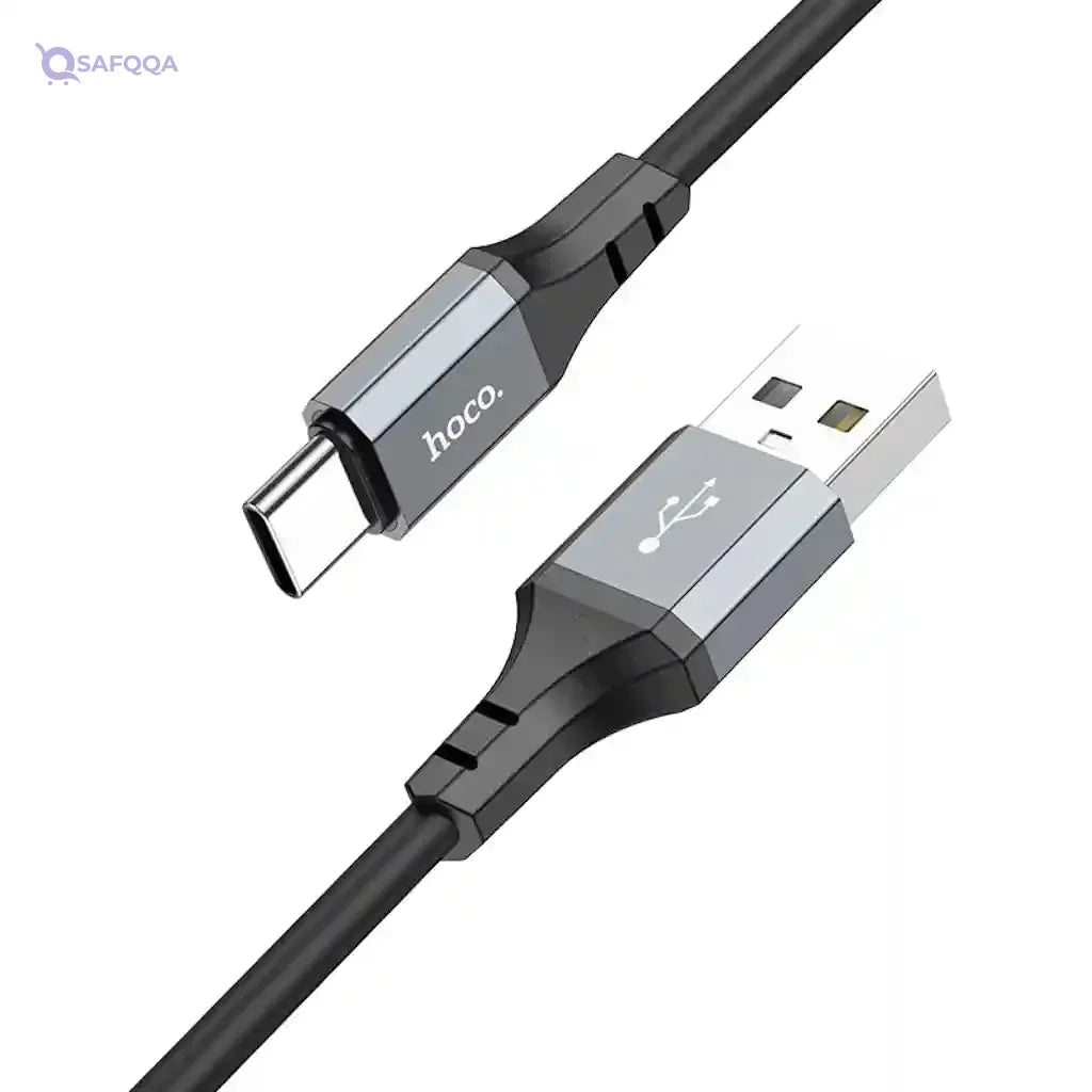Hoco X86 Type-C Silicone Fast Charging Cable – 1M, 3A - Safqqa