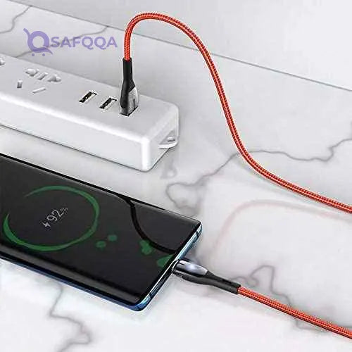 Hoco u89 - charging data cable type-c - for samsung huawei oppo xiaomi - red - Safqqa