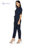 Miss Olive Women's Regular Fit Shirt Style Solid Jumpsuit - Safqqa Egypt