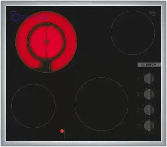 Bosch - Series 2 - Electric hob - 60 cm - Black, Built-in Electric hob,surface mount with frame frame PKF645CA2E - Safqqa Egypt