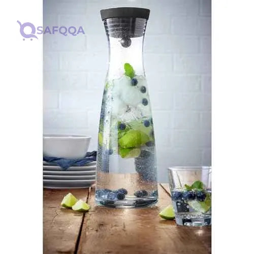 WMF Basic 1.5L Water Decanter – Elegant Glass & Cromargan Stainless Steel with Close-Up Stopper - Safqqa