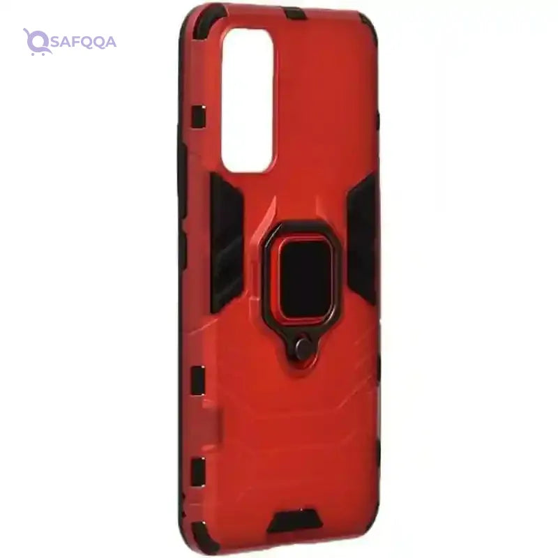 Generic Plastic Phone Case With Silcone Protection Edges And Metal Finger Holder Compatible With Honor 30 6.53" - Safqqa Egypt