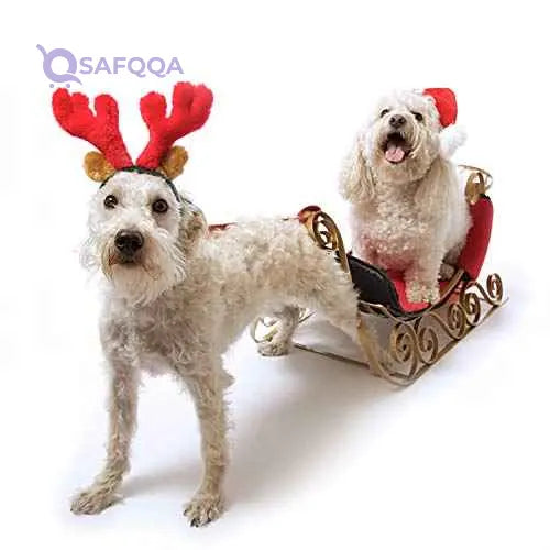 Rypet 2 PCS Christmas Reindeer Antler Headband with Ears for Medium and Large Dogs - Safqqa Egypt