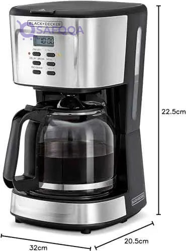 Black & Decker DCM85-B5 900W Programmable Coffee Maker with LCD Display, 900 W- Have Scratches - Safqqa Egypt