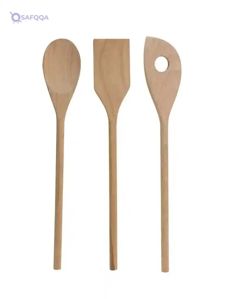 Pedrini Wooden Spoon Set 3-Pieces, 30 cm Size - Safqqa Egypt