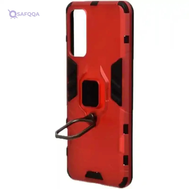 Generic Plastic Phone Case With Silcone Protection Edges And Metal Finger Holder Compatible With Honor 30 6.53" - Safqqa Egypt