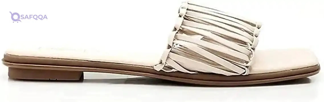 Dejavu Transparent Strapped Flat Slippers - Safqqa Egypt