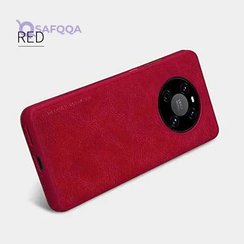 Nillkin Qin Leather Series Cover Case Designed For Huawei Mate 40/Mate 40 E - Red - Safqqa