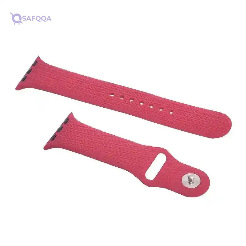 Generic Silicone Adjustable And Expandable Watch Strap With Zigzag Design For Unisex Compatible With Smart Watches 38/40/41MM - Safqqa