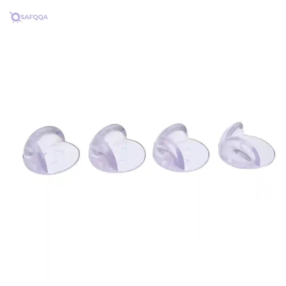Generic Silicon Multi Purpose Lock Protection Products With Smile Face Design For Baby Safety Set Of 4 Pieces - Clear - Safqqa