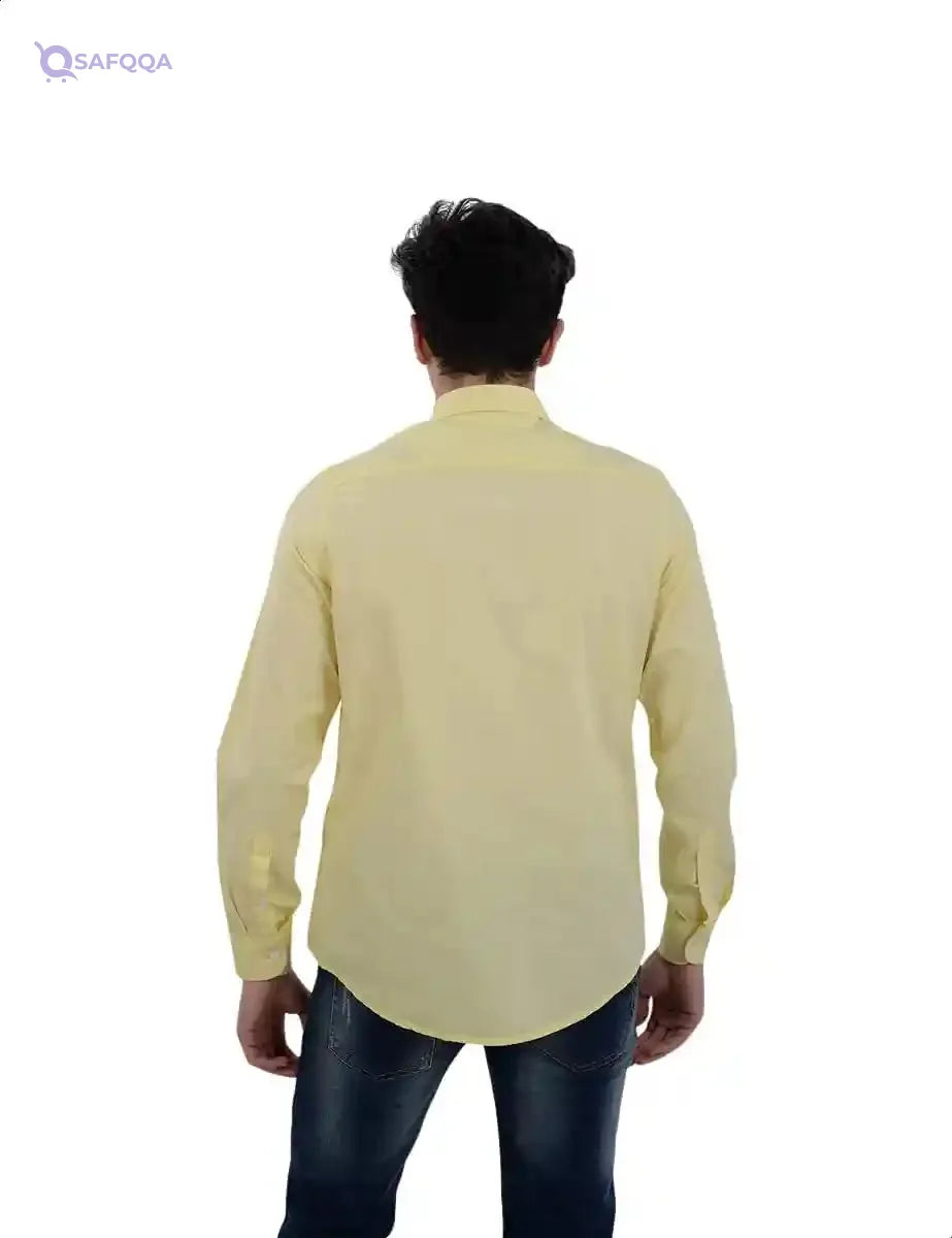 White Rabbit Men's Long Sleeve Shirt with Front Stripe Print - Size L - Safqqa Egypt