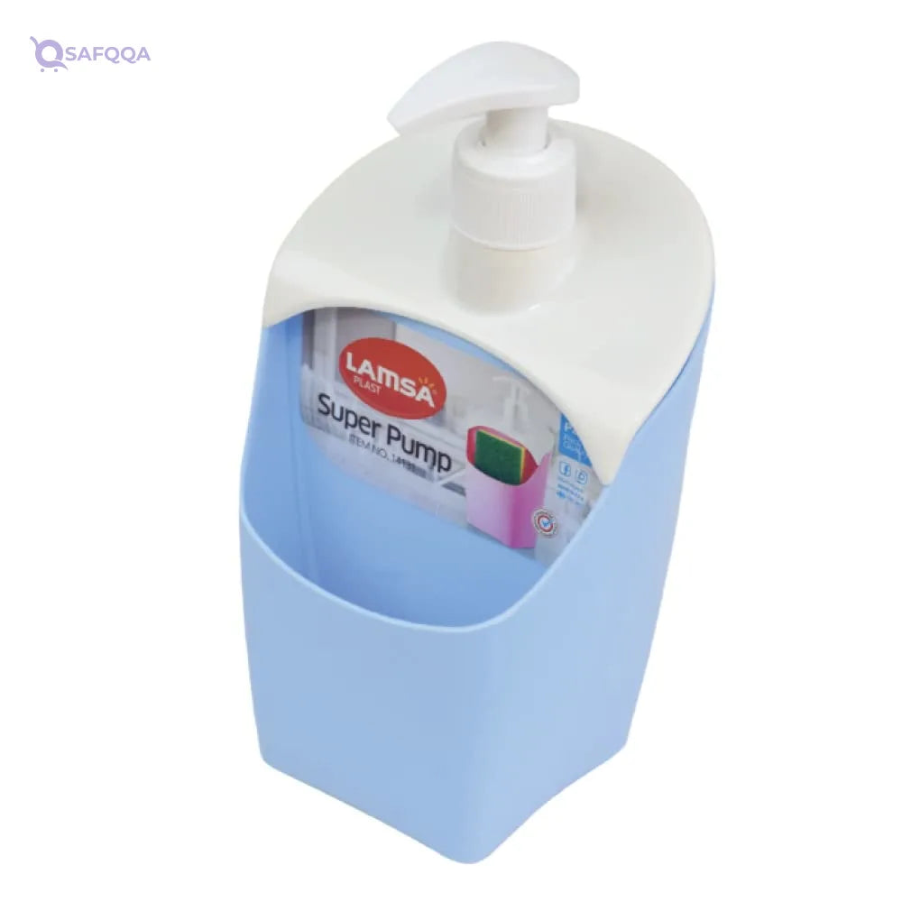Generic Plastic super pump soup dispenser with sponge holder for kitchen• Built-in sponge holder for organized kitchen use - Safqqa