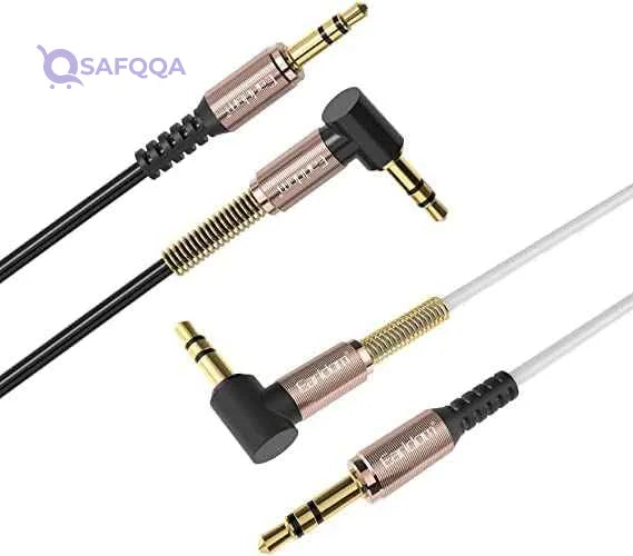 Earldom et-aux23 audio aux cable 1.8m for car,sound box,phone,laptop - black - Safqqa Egypt