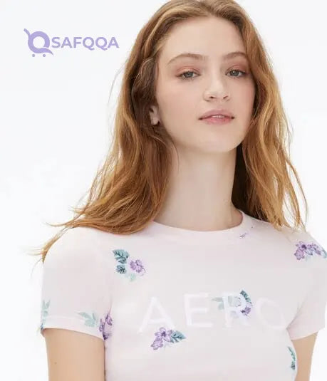 Aeropostale T-Shirt For Women,Classic round neckline and short sleeves. - Safqqa