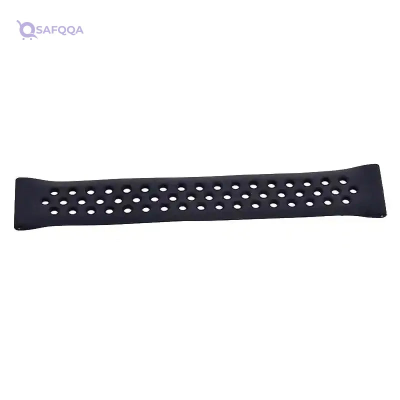 Generic Silicone Adjustable Watch Strap With Holes Design For Unisex Compatible With Smart Watches 20 MM - Black - Safqqa Egypt